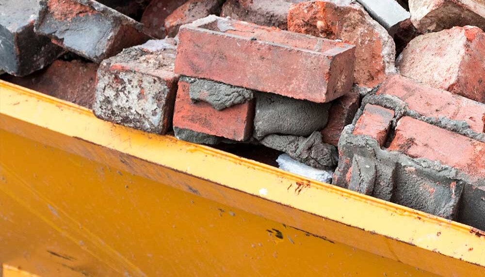 skip full of bricks