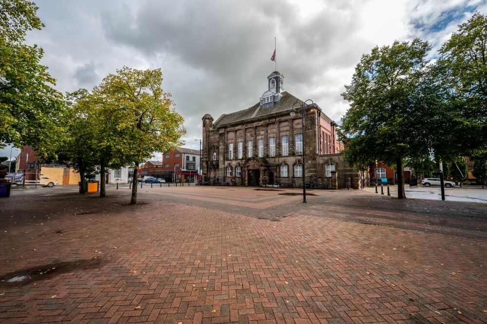 Leigh,Town,Hall,Is,A,Municipal,Building,In,Leigh,,Greater