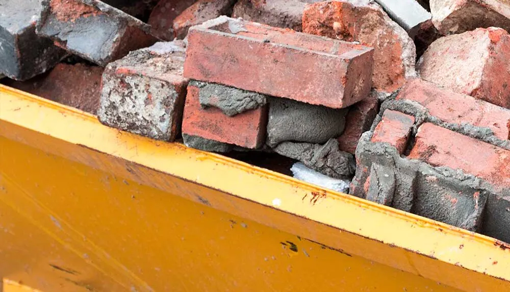 skip full of bricks